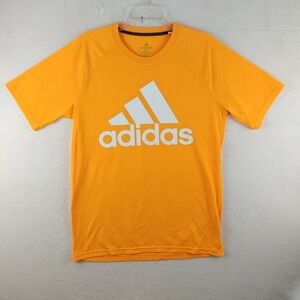 Adidas Climalite Ultimate Tee Logo Yellow Shirt Medium